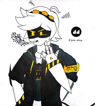 Smoking Male J Doodle [8 June 2024]